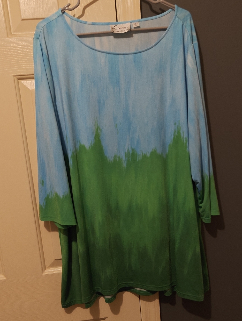 Linea by Louis Dell'Ollio Light Blue Ombre Top